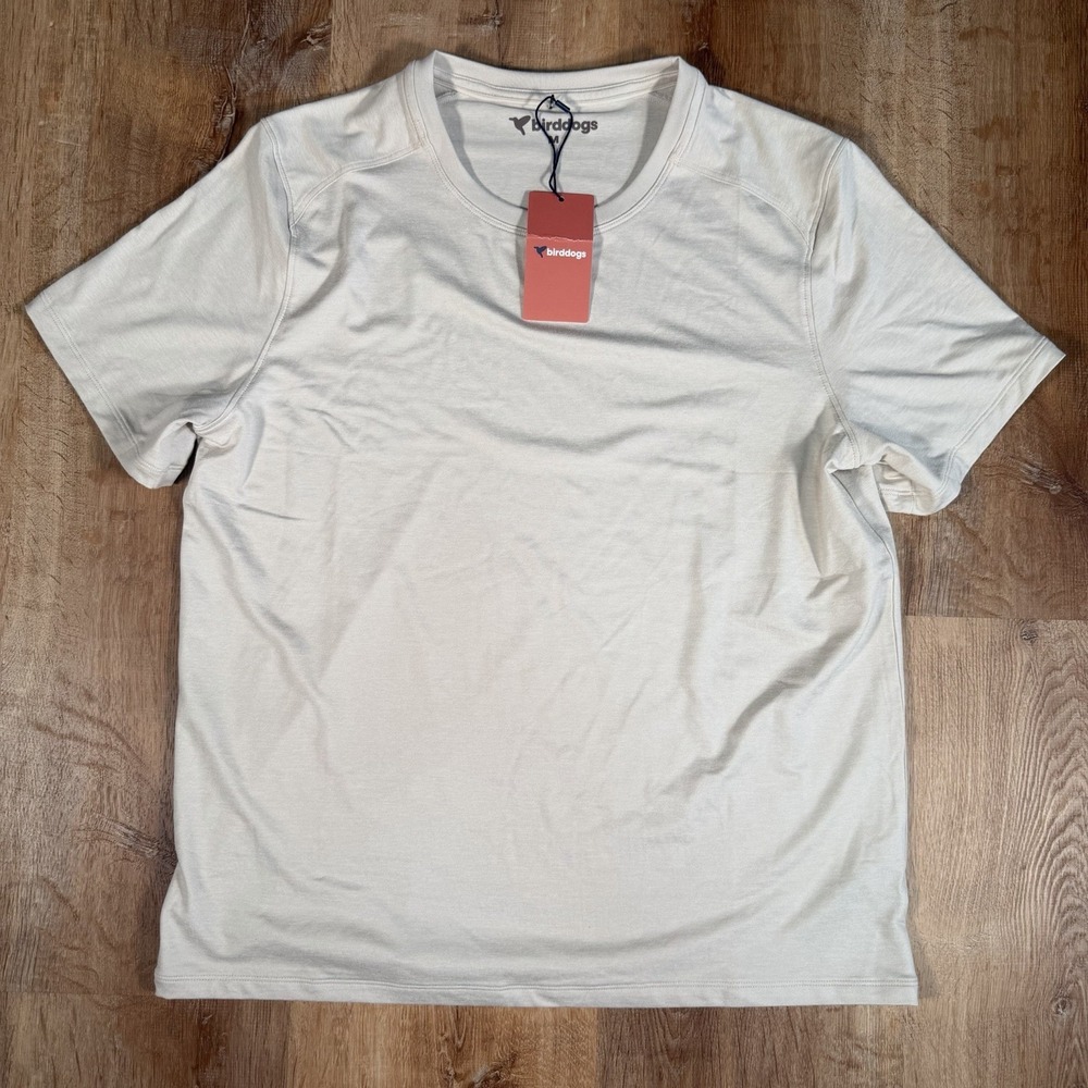 NEW Birddogs Men's Super Soft Series Tee Size Medium Oatmeal T Shirt Bird Dogs